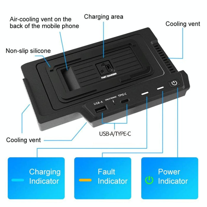 15w Car Qi Wireless Charger For Mercedes Benz Gle