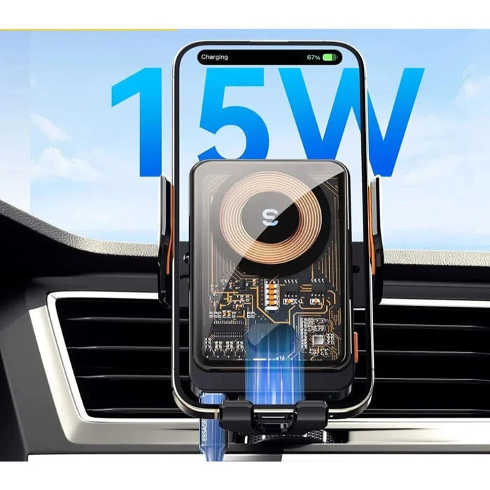 15w Wireless Car Phone Holder For Fast Charging