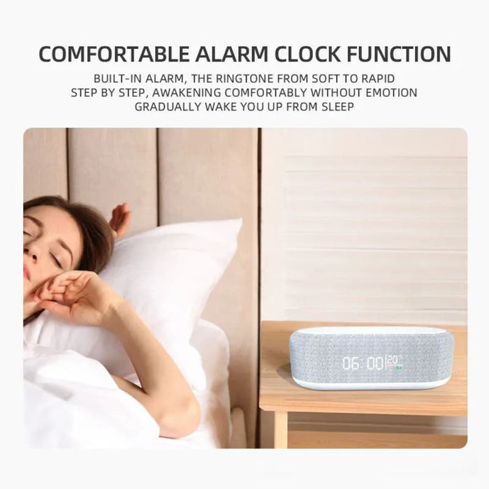 15w Wireless Charger With Alarm Clock And Led Light
