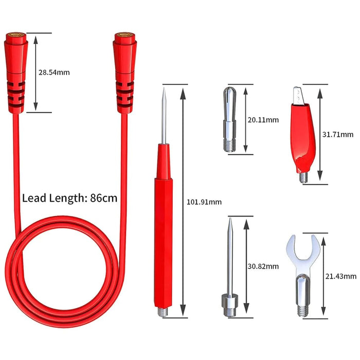 16 Piece Multimeter Test Leads Kit With Alligator Clips