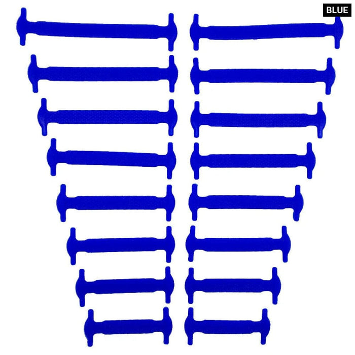 16 Piece Silicone no Tie Shoelaces
