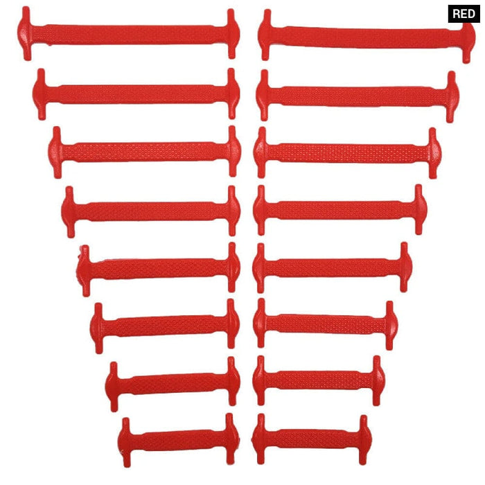 16 Piece Silicone no Tie Shoelaces