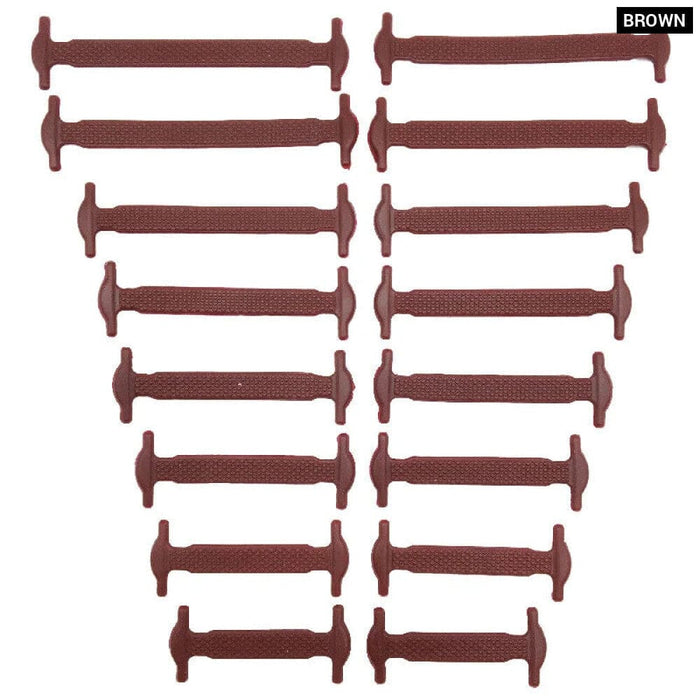 16 Piece Silicone no Tie Shoelaces