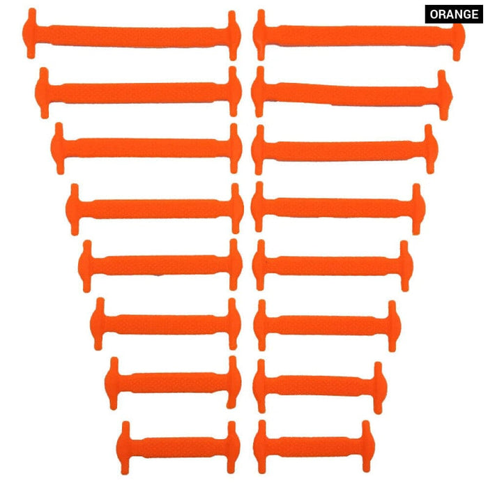 16 Piece Silicone no Tie Shoelaces