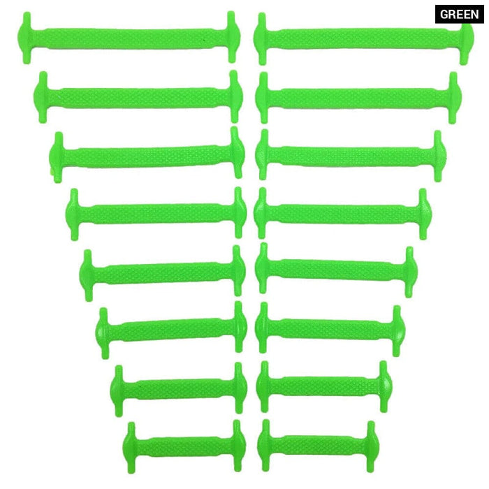 16 Piece Silicone no Tie Shoelaces