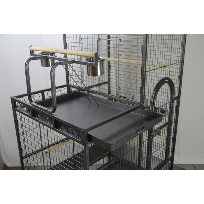 160cm Xl Bird Cage Pet Parrot Aviary Budgie Perch Castor