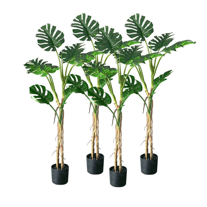 4x 160cm Green Artificial Indoor Turtle Back Tree Fake Fern