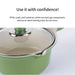 16cm Olive Sauce Pot Frying Pan w a Lid Set Non - stick