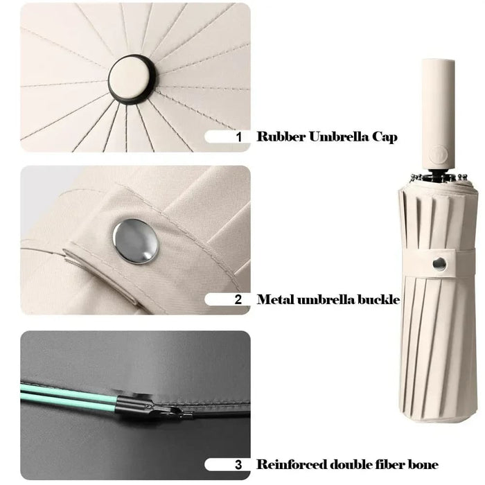 16k Double Bones Windproof Umbrella for Business Travel