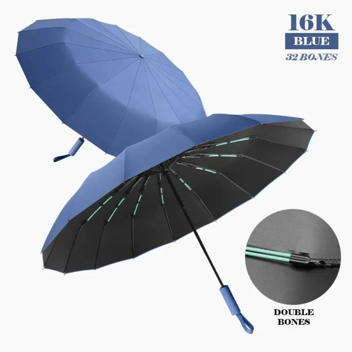 16k Double Bones Windproof Umbrella for Business Travel