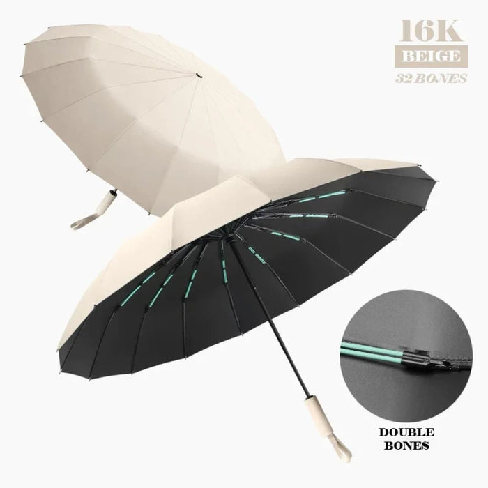 16k Double Bones Windproof Umbrella for Business Travel
