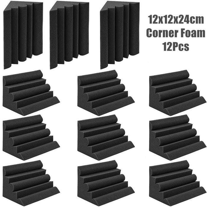 16pcs Pack Acoustic Soundproof Foam Panel with Tapes