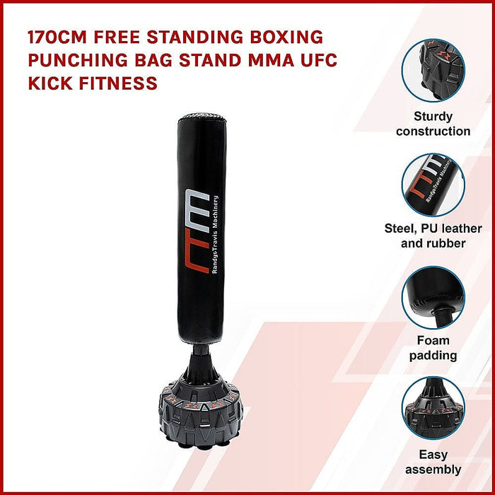 170cm Free Standing Boxing Punching Bag Stand Mma Ufc Kick