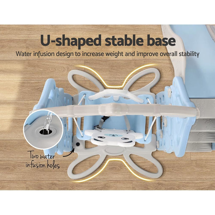 170cm Slide and Swing Set Playground Basketball Hoop Ring