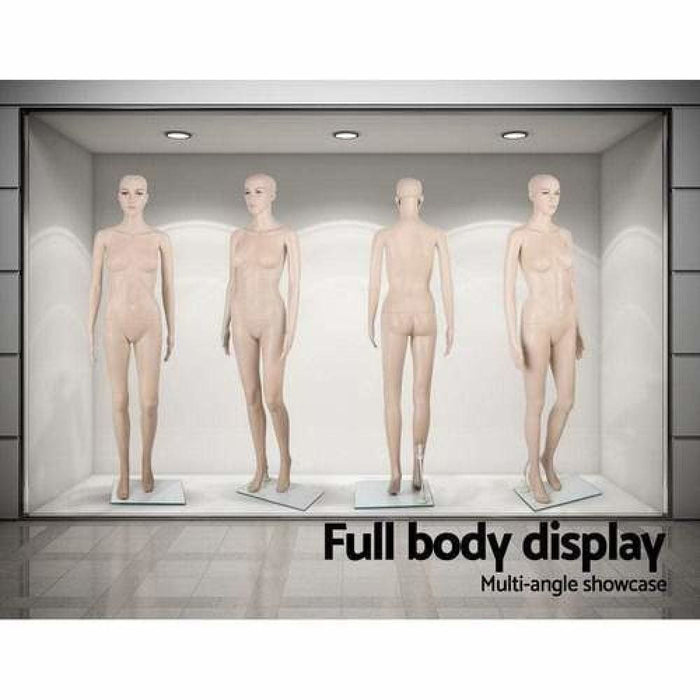 175cm Tall Full Body Female Mannequin - Skin Coloured