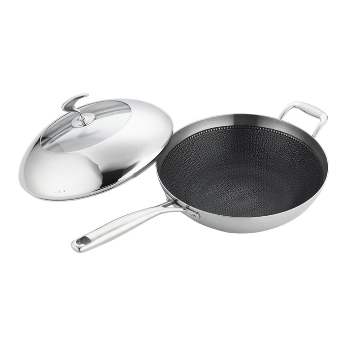 18 10 Stainless Steel Fry Pan 32cm Frying Top Grade Non