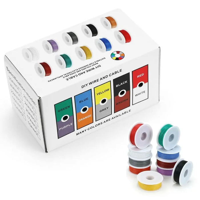 18 Awg Stranded Wire Spool 5 Colours 16.4ft
