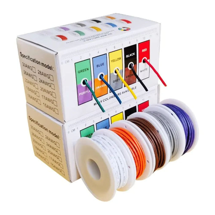 18 Awg Stranded Wire Spool 5 Colours 16.4ft