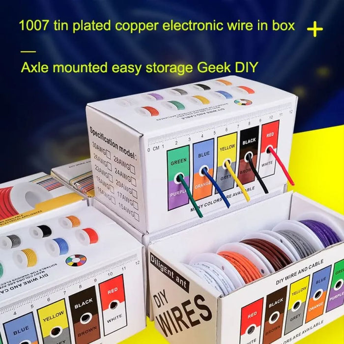 18 Awg Stranded Wire Spool 5 Colours 16.4ft