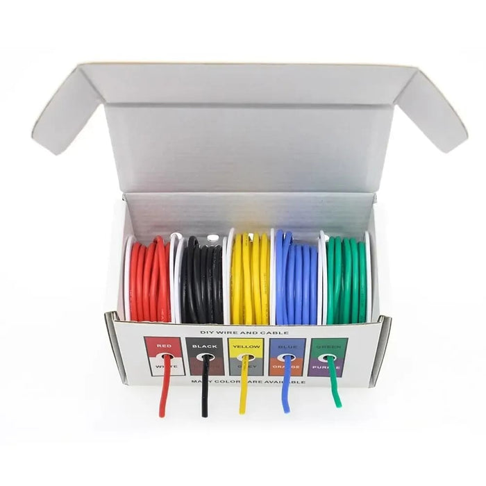 18 Awg Stranded Wire Spool 5 Colours 16.4ft