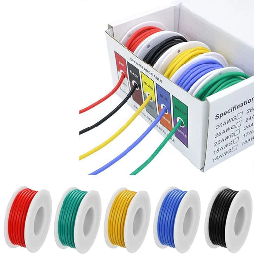 18 Awg Stranded Wire Spool 5 Colours 16.4ft