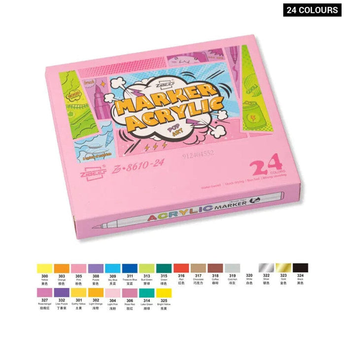 18 Colour Acrylic Paint Pens