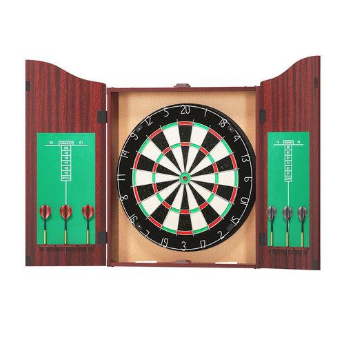 18’ Dartboard Cabinet Set Professional Wood Classic Game