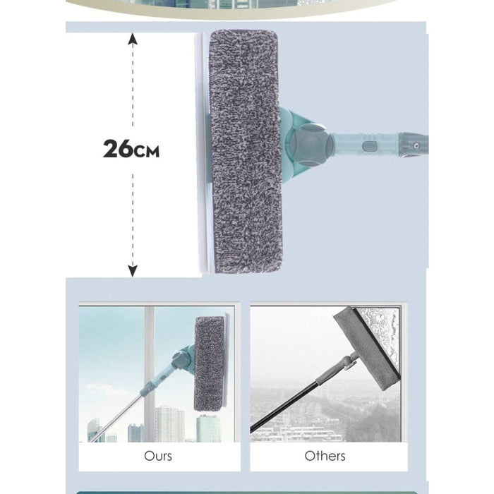 180 Rotatable Microfiber Extendable Glass Wiper Scrubber