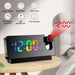180 Rotating Projection Alarm Clock Led Screen Bedroom