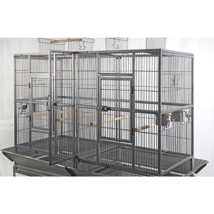 Xl 184 Cm Bird Cage Pet Parrot Aviary Perch Castor Wheel
