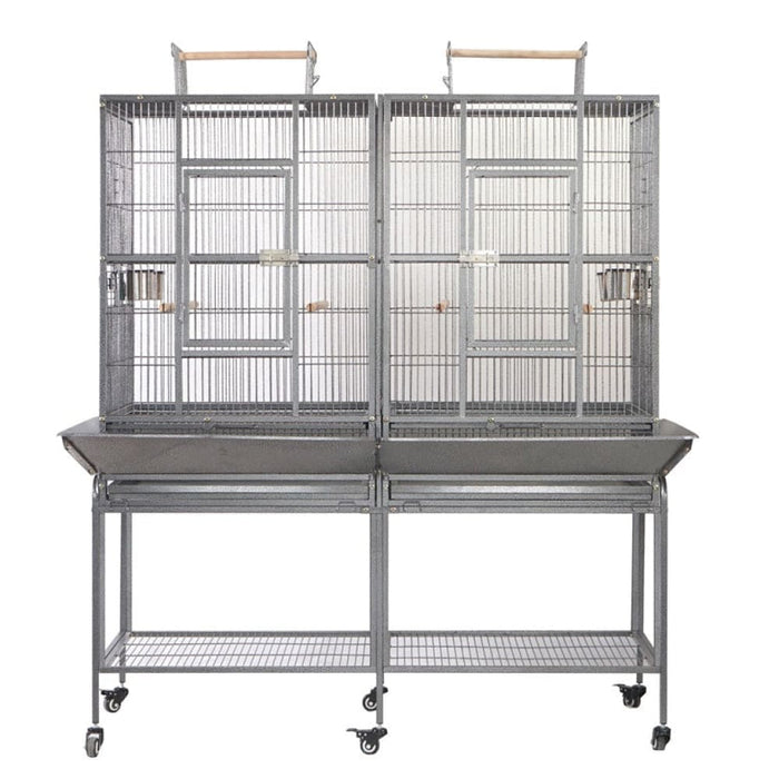 Xl 184 Cm Bird Cage Pet Parrot Aviary Perch Castor Wheel