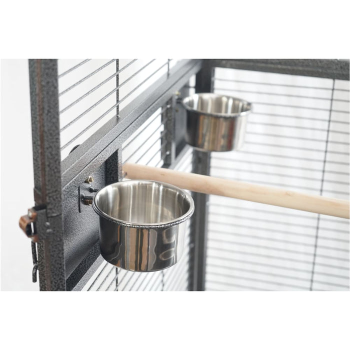 185cm Xxl Corner Bird Cage Pet Parrot Aviary Perch Castor