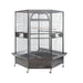 185cm Xxl Corner Bird Cage Pet Parrot Aviary Perch Castor