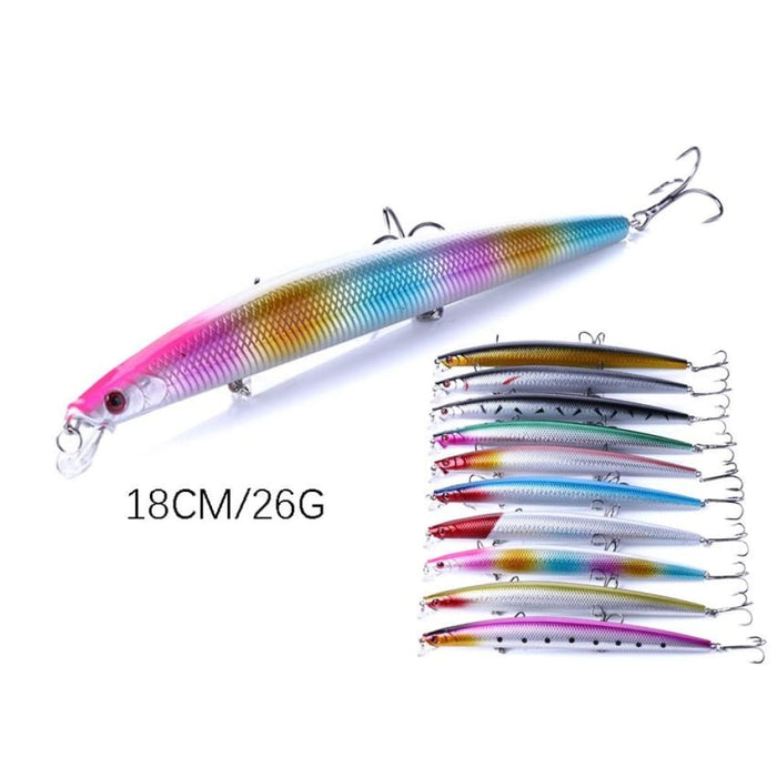 18cm 26g Long Distance Casting Sea Fishing Minnow Baits 10