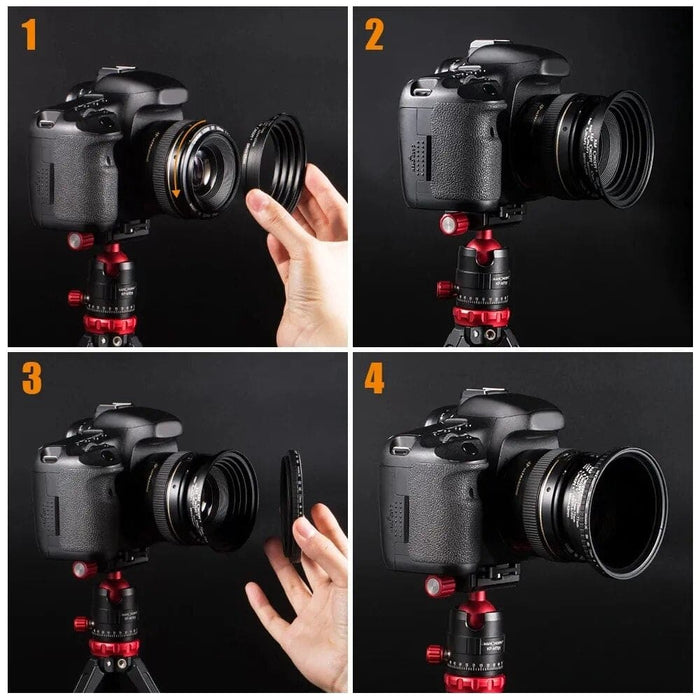 18pcs Camera Lens Filter Step Up Down Adapter Ring Set 37