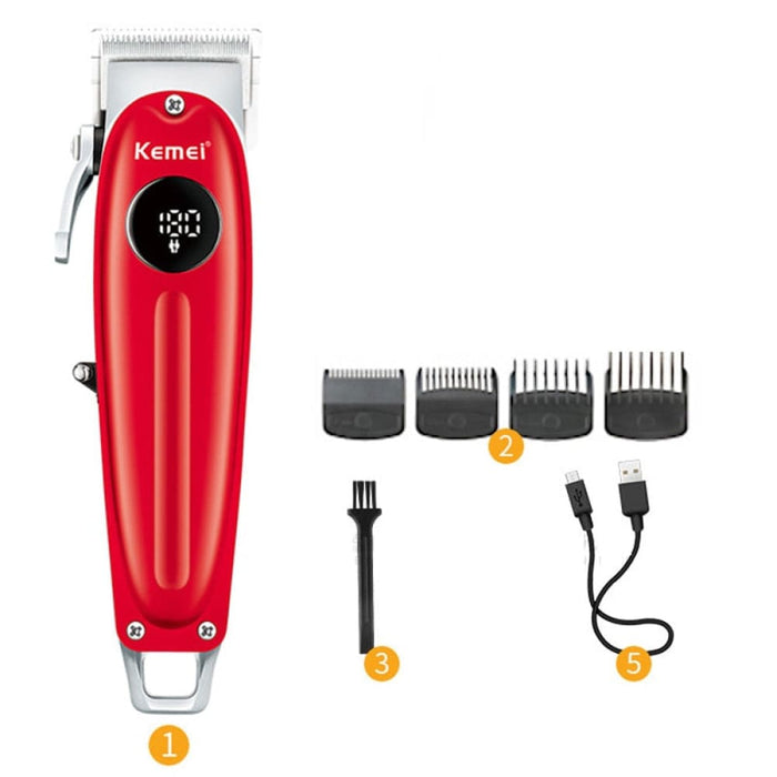 Km-1955 Metal Body Professional Lcd Hair Trimmer for Men