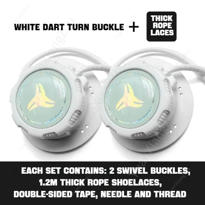 1pair Automatic Without Ties Swivel Buckle Elastic Shoe