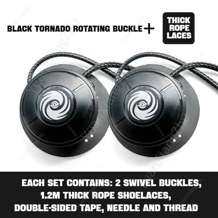 1pair Automatic Without Ties Swivel Buckle Elastic Shoe