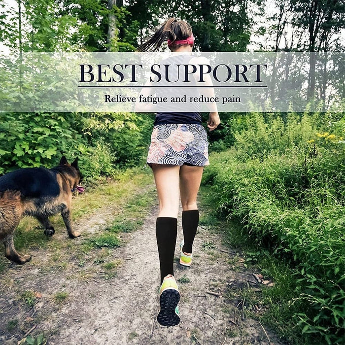 1pair Calf Compression Knee High Open Toe Socks for Women