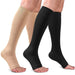 1pair Calf Compression Knee High Open Toe Socks for Women