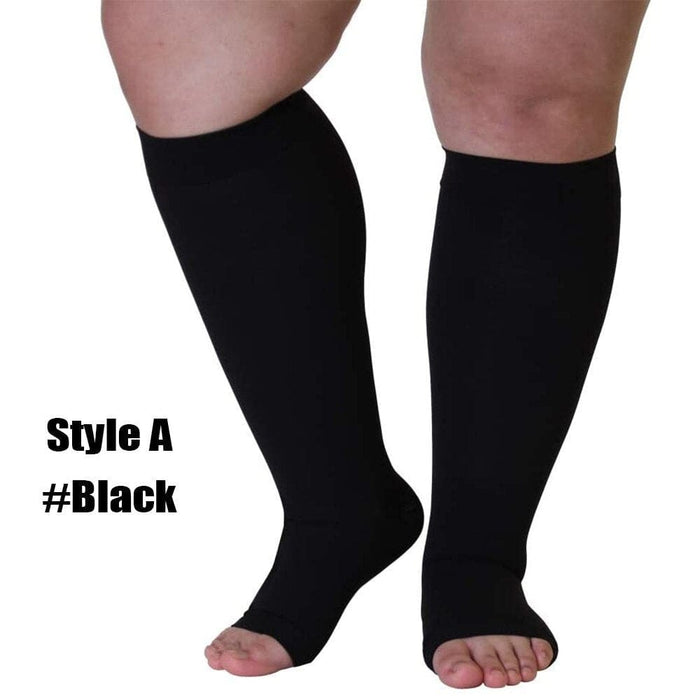 1pair Calf Compression Knee High Stockings for Men Women