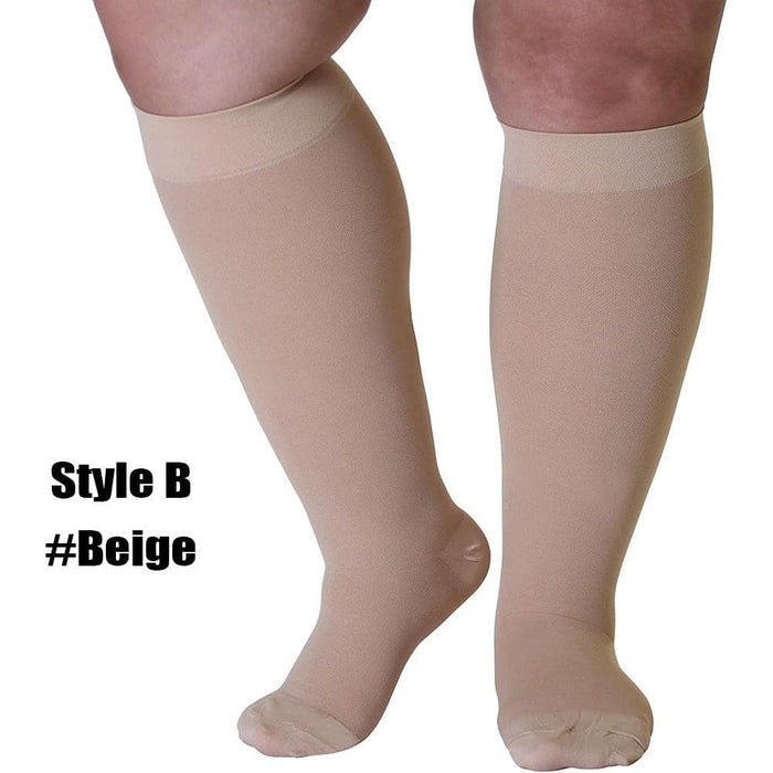1pair Calf Compression Knee High Stockings for Men Women