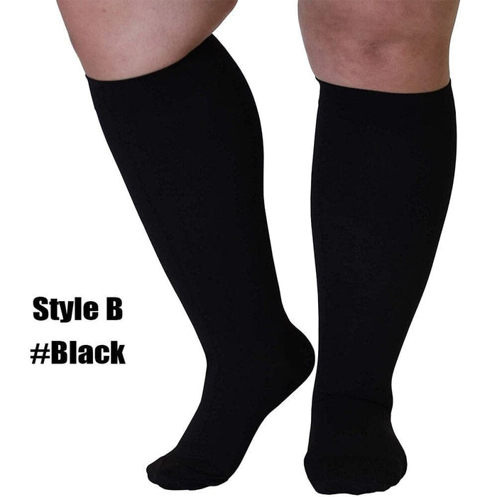 1pair Calf Compression Knee High Stockings for Men Women