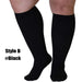 1pair Calf Compression Knee High Stockings for Men Women