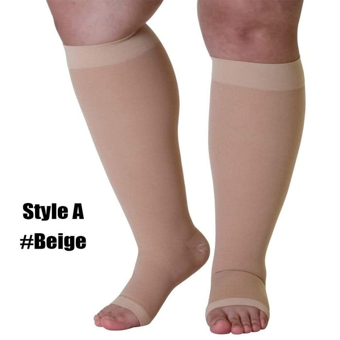 1pair Calf Compression Knee High Stockings for Men Women