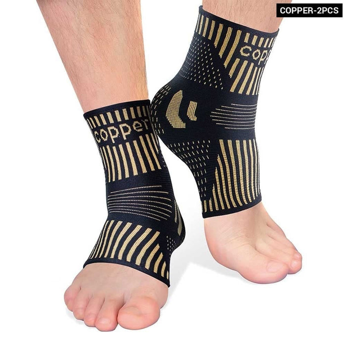 1pair Copper Infused Ankle Braces for Men Women Stabilizer