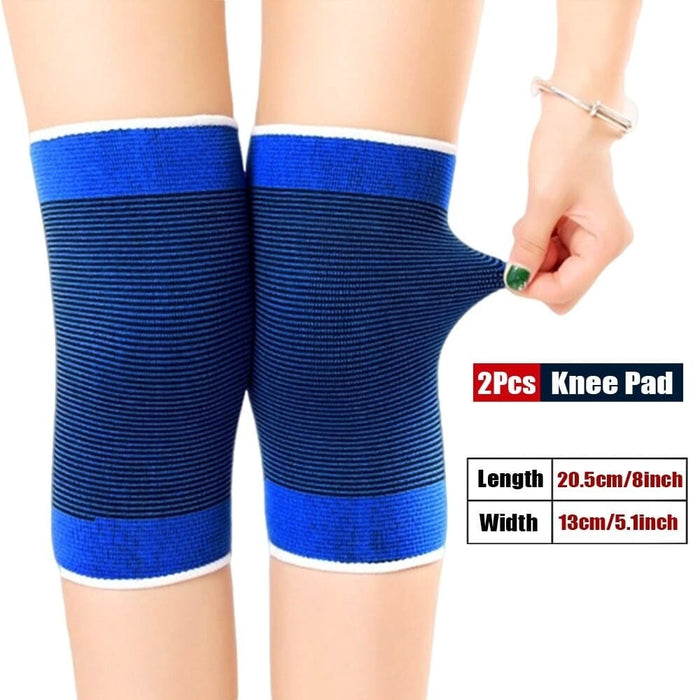 1pair Elastic Leg Compression Knee Sleeve for Basketball