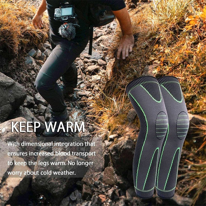 1pair Full Leg Compression Knee Sleeves Protector