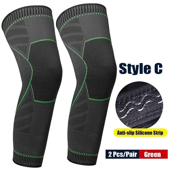 1pair Full Leg Compression Knee Sleeves Protector