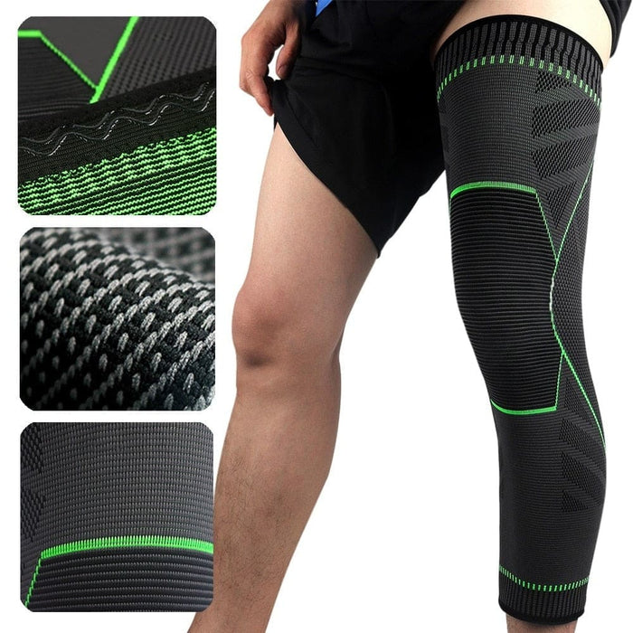 1pair Full Leg Compression Knee Sleeves Protector